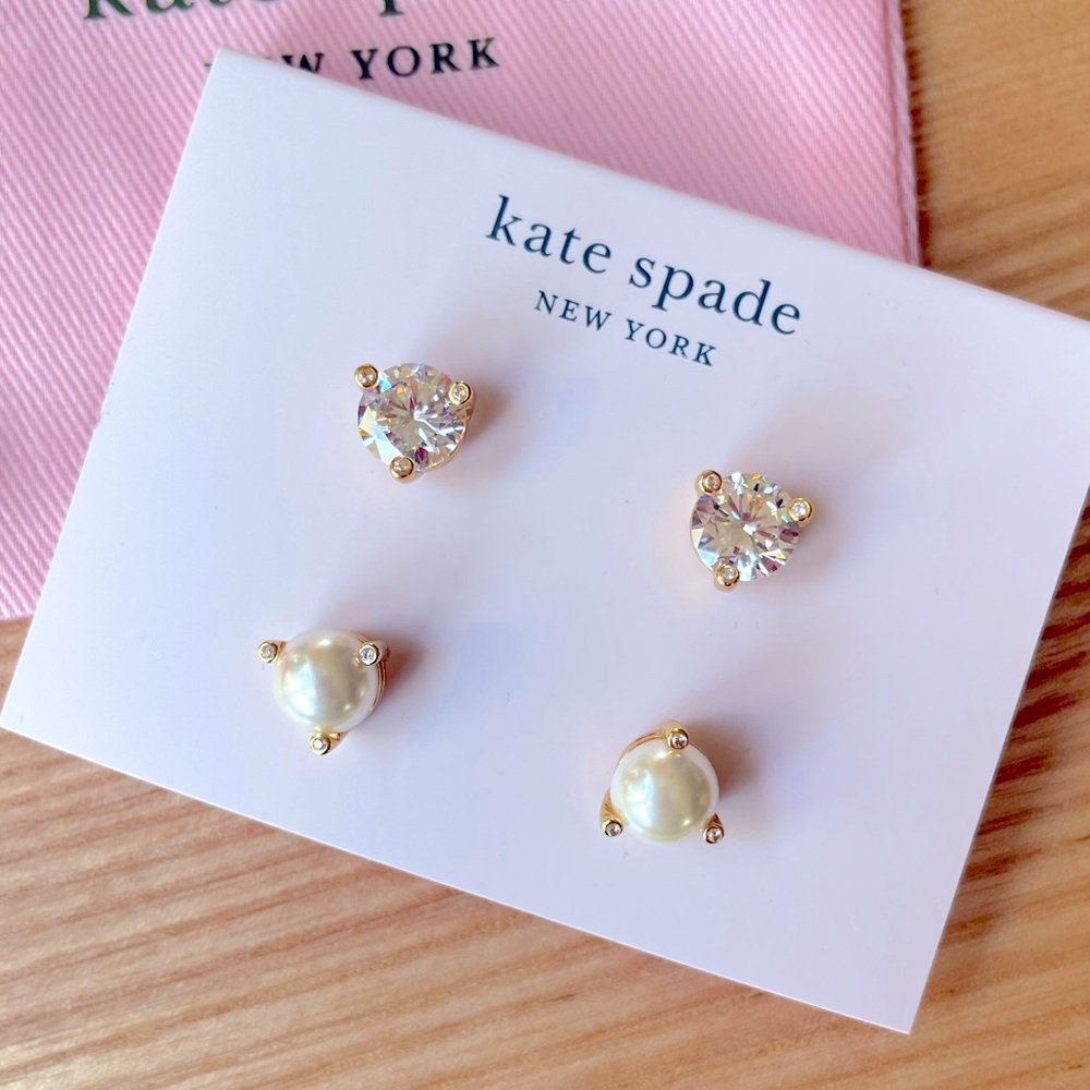 Kate Spade stud earrings (2 pairs) NWT
